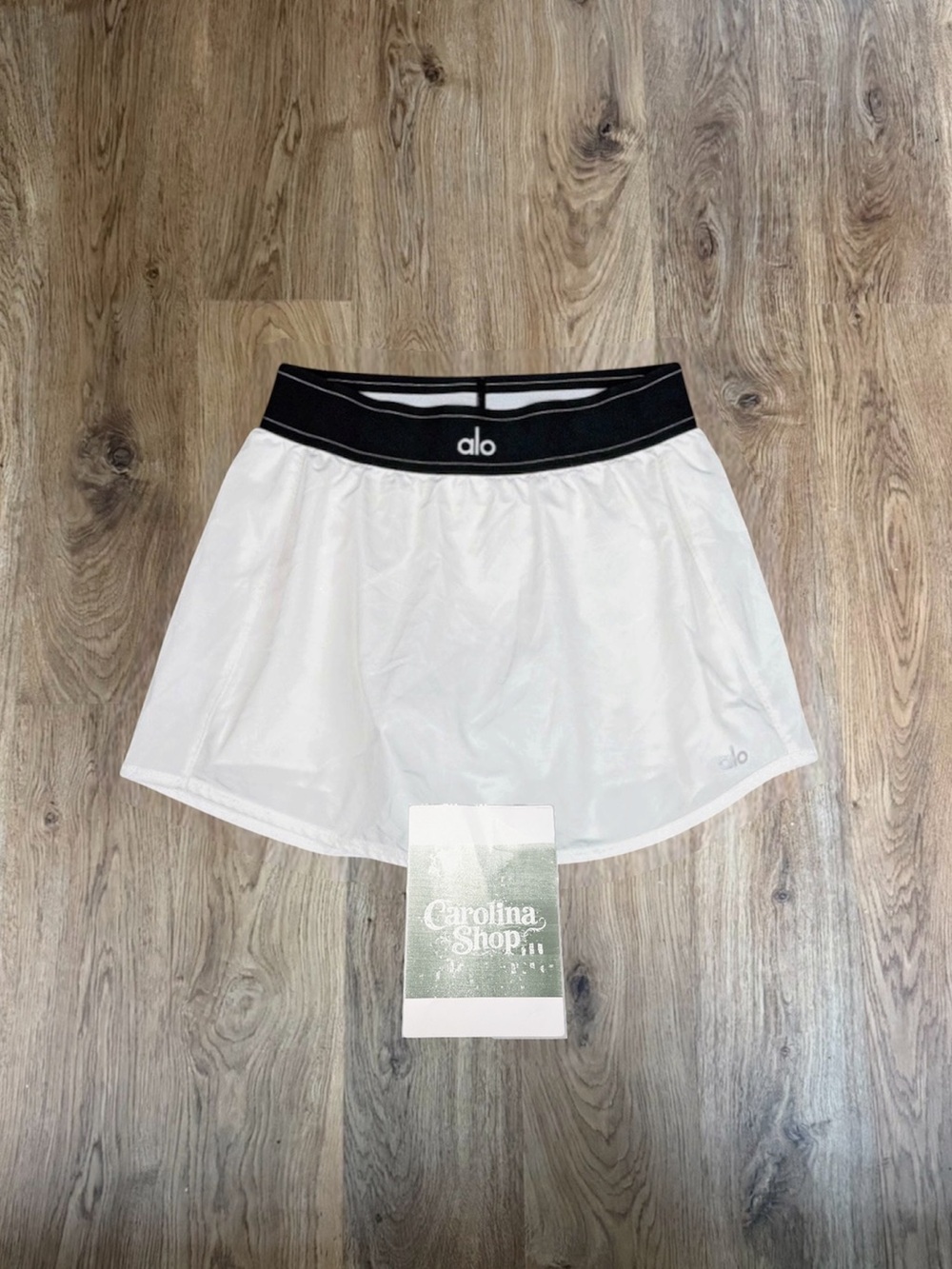 ALO Yoga White Flared Match Point Tennis Skirt
